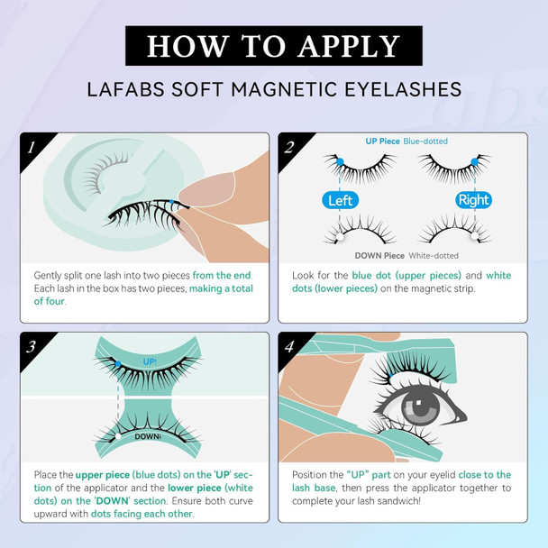 Magnetic Eyelashes, Natural Series Magnetic Lashes With Applicator, Reusable Glue-False Eyelashes, Waterproof, Lightweight Wispy Lashes, Suit For Natural Makeup