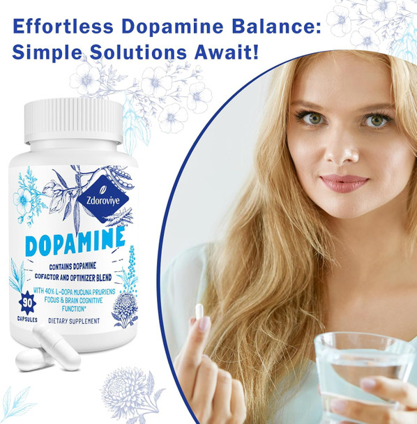 Dopamine Supplements For Men And Women - Contains 500Mg Mucuna Pruriens Extract (40% L-Dopa) - 60 Capsules (2 Pack)