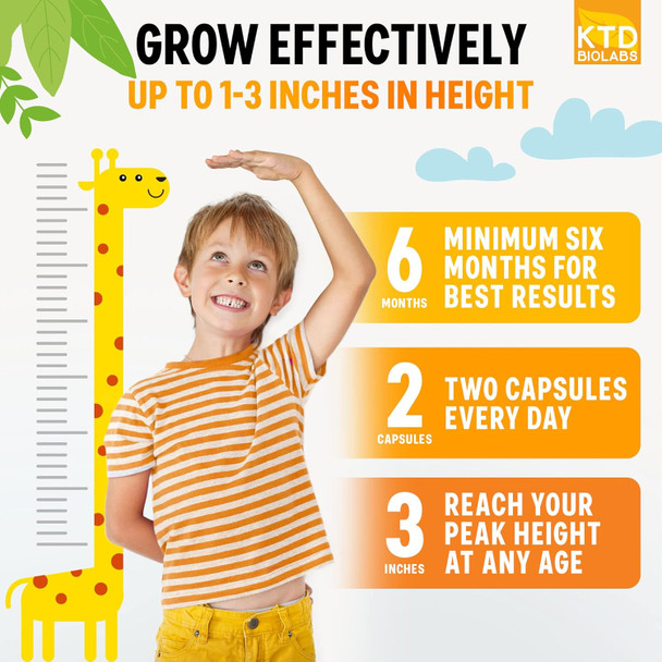 Height Growth Maximizer - Natural Height Booster Teen Vitamins - Made In Usa - Growth Pills To Reach Height & Grow Taller At Any Age - Height Increase Pills For Adults & Kids Growth