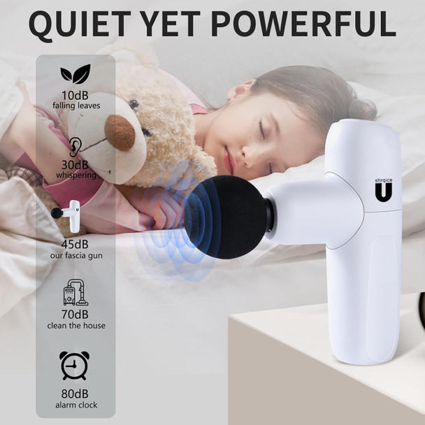 Mini Massage Gun,Percussion Deep Tissues Muscle Massager,Portable Handheld Quiet Back Head Rechargeable Small Massager For Neck And Shoulder Pain,Home, Athletes