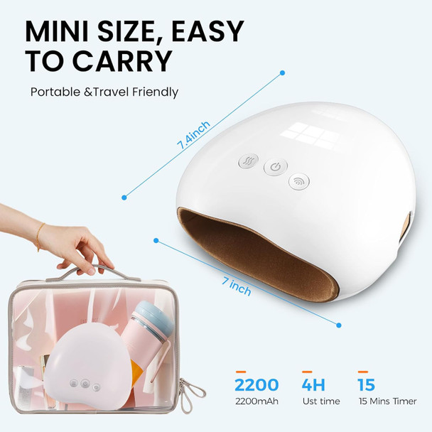 Nowwish Valentines Day Gifts Hand Massager With Heat And Compression For Arthritis And Carpal Tunnel Pain, Birthday Gifts For Women Men Birthday - White