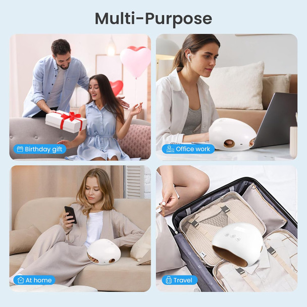 Nowwish Valentines Day Gifts Hand Massager With Heat And Compression For Arthritis And Carpal Tunnel Pain, Birthday Gifts For Women Men Birthday - White