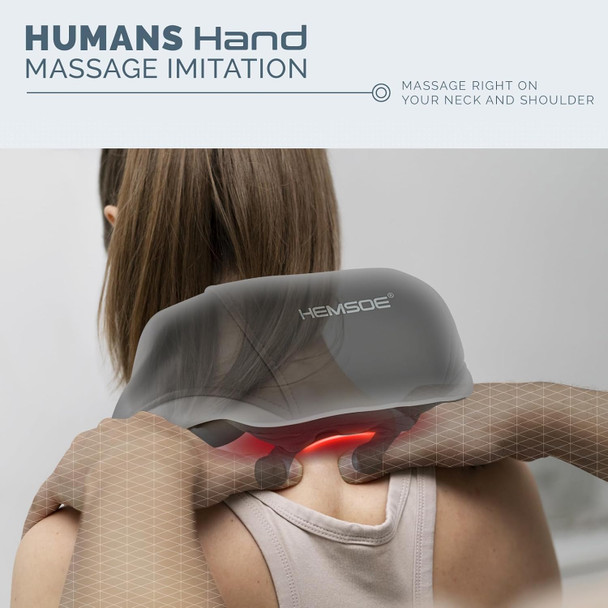 Shiatsu Neck Massager With Heat: Back And Shoulder Massage Device With Soothing Heat - Kneading Massager Machine For Pain Relief And Muscle Relaxation