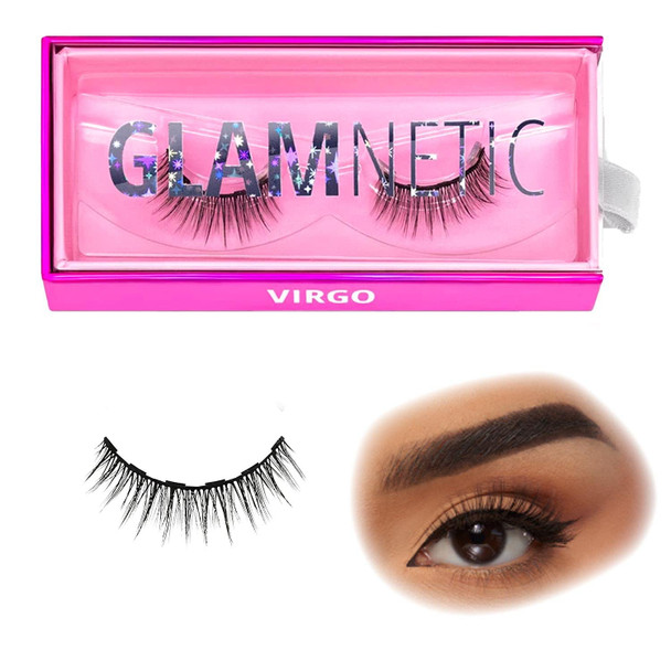 Glamnetic Magnetic Eyelashes - Virgo  Short Magnetic Lashes, 60 Wears Reusable Faux Mink Lashes Natural Look - 1 Pair