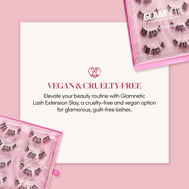 Glamnetic Lash Extensions  Babygirl  Professional At Home False Eyelash Extensions Salon-Quality, High Volume, Faux Mink Lashes  4 Sets Of Lash Clusters