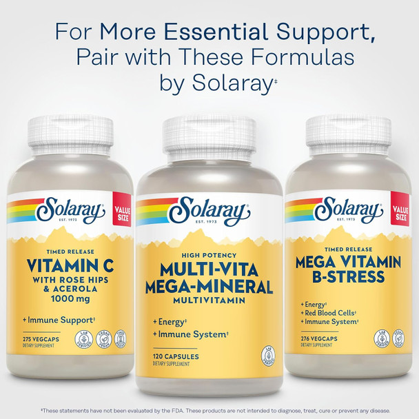 Solaray Multi-Vita Mega-Mineral Multi-Vitamin Capsules  120 Count