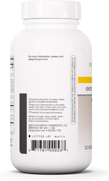 Integrative Therapeutics Osteoprime Forte - Bone Health Support With 5 Types Of Calcium - Dietary Supplement With Magnesium, Zinc, And Vitamin C, D & B12 - Gluten & Dairy - 120 Capsules