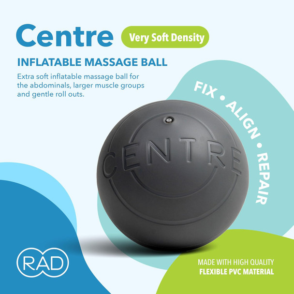 Rad Centre Myofascial Release Ball - Soft Therapy Ball For Abdominal, Neck, Stomach Massage - Deep Tissue Massager Psoas Release Ball - Pressure Point Ball, Yoga Ball, Mobility Ball