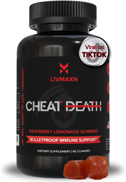Cheat Death, 20-In-1 Multivitamin For Men & Women  L-Methylfolate + B12  Pre + Probiotics  7 Herb + Fruit Extracts  Full Spectrum Longevity Support  60 Gummies.
