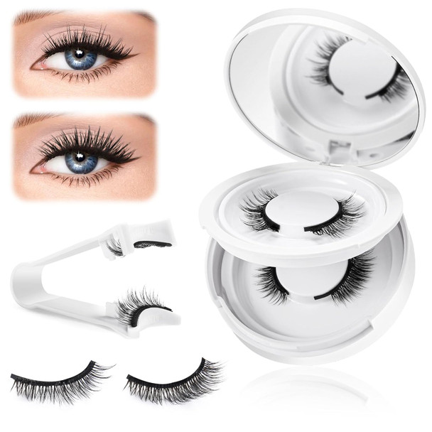 Magnetic Eyelashes With Applicator, 2 Pair Reusable Magnetic Eyelashes Natural Look, No Glue Needed Magnetic Lashes Pestañas Postizas Naturales Easy To Wear And Remove