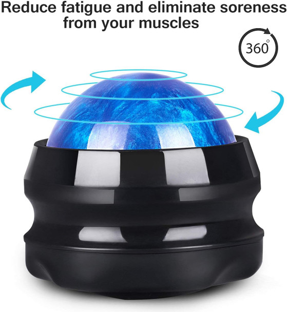 Solacium Manual Massage Roller Ball - Massager And Therapy Tool For Sore Muscles, Shoulders, Arms, Neck, Back, Feet, Body, Deep Tissue, Stiffness, Joint Pain, Stress Relief