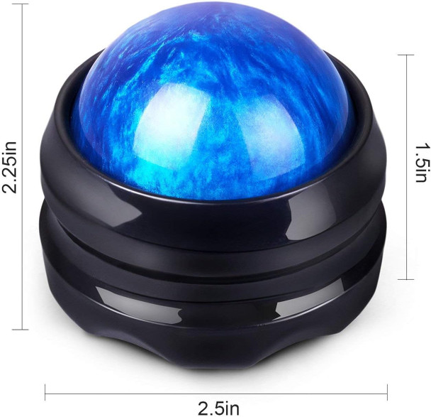 Solacium Manual Massage Roller Ball - Massager And Therapy Tool For Sore Muscles, Shoulders, Arms, Neck, Back, Feet, Body, Deep Tissue, Stiffness, Joint Pain, Stress Relief
