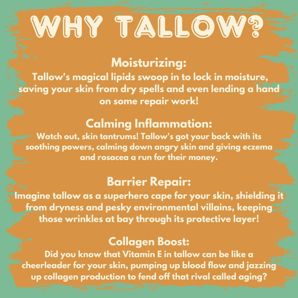 Whipped Tallow Balm (Unscented) - 100% Grass-Fed Beef Tallow And Infused With Organic Sunflower Oil For Total Body Use On Dry Skin, Sunburns, Eczema And Rashes (2Oz)