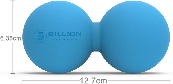 5Billion Fitness Peanut Massage Ball - Double Lacrosse Massage Ball & Mobility Ball For Physical Therapy - Deep Tissue Massage Tool For Myofascial Release, Muscle Relaxer, Acupoint Massage