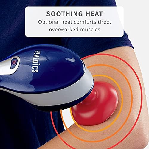 Homedics Thera-P Hot & Cold Handled Variable Speed Massager With 8 Custom Attachment For Sore Or Overworked Muscles