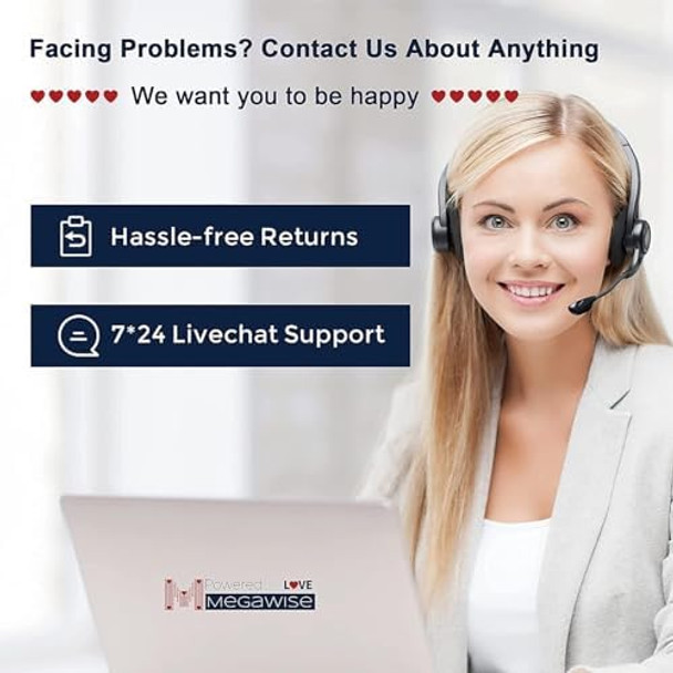 Megawise Massager Handheld Deep Tissue Neck Back Massager For Shoulders, Waist, Legs, 3600 Rpm Powerful Motor Electric Neck Massager With 5 Nodes & 5 Speeds, A Little Heavy