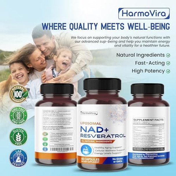 Nad+ Resveratrol 6,000Mg Quercetin 2000Mg Fisetin Black Pepper - Healthy Aging Support, Energy Levels Support - 120-Day Supply - Made In The Usa