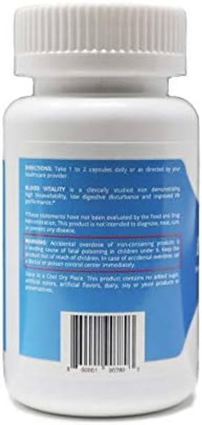 Dr. Wholeness Blood Vitality - Daily Iron Supplement And Multivitamin - Boost Ferritin And Energy, Most Effective Iron Supplement, High Potency, Non Constipating, No Nausea, And Bioavailable - 30 Caps