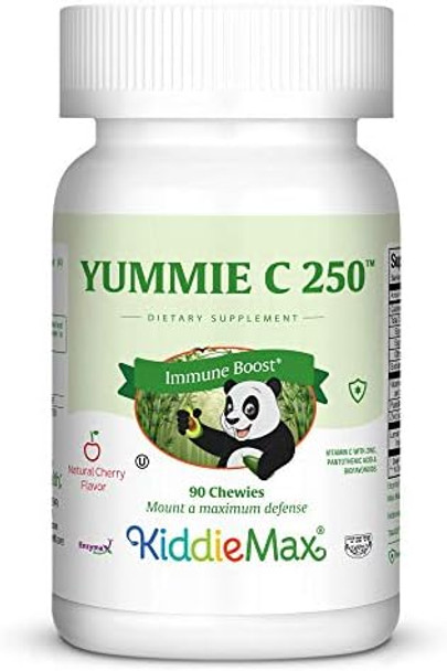 Maxi-Health Chewable Vitamin C - Zinc Lozenges - Immune Booster - Cherry Flavor - 180 Chewies - Kosher