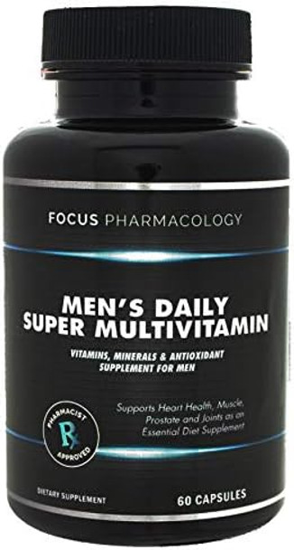 Men'S Daily Super Multi-Vitamin For Men - 60 Ct Blend Of Vitamins, Minerals, Plus Herbs For Prostate Health And General Energy/Focus