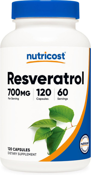 Nutricost Resveratrol 700Mg, 120 Capsules - Vegan, Gluten Free, Non-Gmo