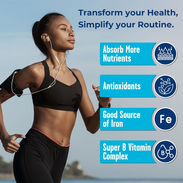 Grab The Gold Liquid Multivitamin Capsules - Fast Absorption, Energy Boost - 42 Fruits & Veggies, Good Source Of Iron, Antioxidants