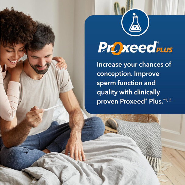 Proxeed Plus Fertility Supplements For Men  Improves Sperm Count, Concentration & Motility  L- Carnitine Based Formula With Folic Acid  1 Box, 30 Powder Packets