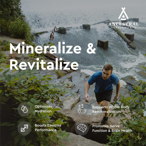 Ancestral Supplements Minerals & Electrolytes With Magnesium, Potassium, Sodium, Supports Optimal Hydration, Immune Health, Athletic Performance, Digestion, And Remineralization, 180 Capsules