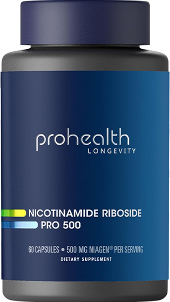 Prohealth Nicotinamide Riboside Pro 500. Patented Nr Niagen 500Mg Plus 250Mg Tmg. Nad Supplement Boosts Nad. Nr Supplement Proven In 300 Studies. 30 Servings