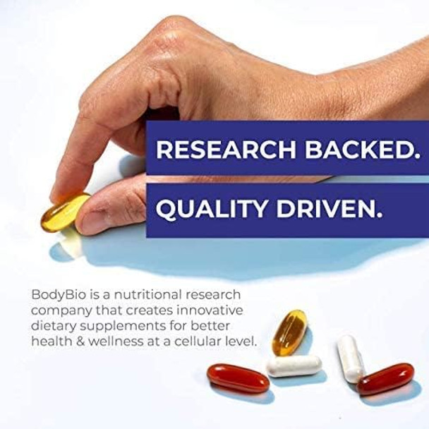 Bodybio Omega Oils 3 & 6 - Essential Fatty Acids For Brain And Heart Health  Organic Safflower And Flax Seed Oil Blend  Cold-Pressed Oils  Dha Epa  Balance Oil 180 Softgel