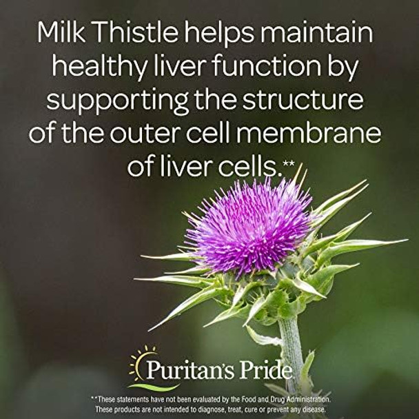 Puritan'S Pride Milk Thistle Liver Complex, Supports Healthy Liver Function, 90 Count, White