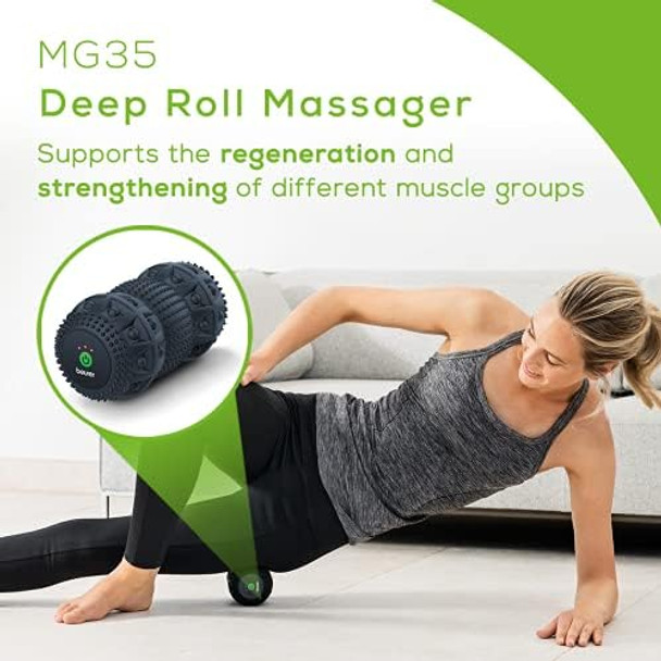 Beurer 3-Speed Vibrating Massage Roller - High-Intensity Deep Tissue Massager For Targeted Muscle Relief, Mobility & Training - Trigger Point Massage Ball, Mg35 Beurer 3-Speed Vibrating Massage Roller - High-Intensity Deep Tissue Massager For Targeted Muscle Relief, Mobility & Training - Trigger Point Massage Ball, Mg35