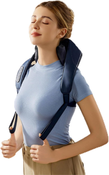 Sorelax Portable Neck Massager With Heat, Kneading Electric Massager For Neck And Shoulder - Neck And Shoulder Massage Pillow - Shiatsu Back Shoulder And Neck Massager For Pain Relief Deep Tissue