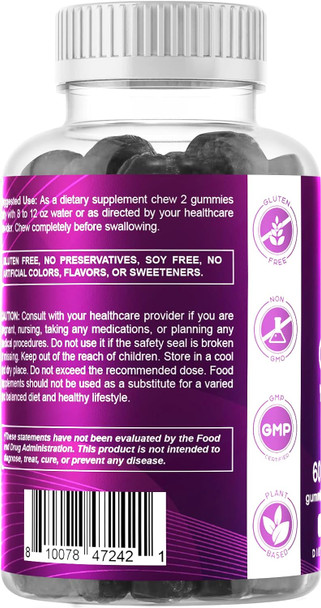 Vitamatic Iron 65 Mg Gummies Supplement For Women & Men - 60 Vegan Gummies - Great Tasting Iron Gummy Vitamins With Vitamin C (1)