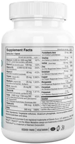Nutri Supreme Ultimate Multivitamin For Men And Women, With Over 20 Vitamins And Minerals, Daily Nutritional Supplement For Immune Support, Kosher, Vegetarian 90 Day Supply