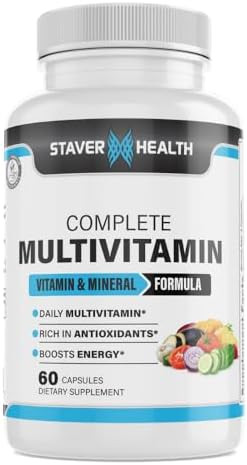 Complete Multivitamin Capsules For Men & Women - 60 Count - 30 Servings - 1 Month Supply