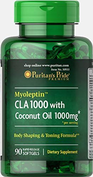 Puritan'S Pride Myoleptin Cla 1000 With Coconut Oil-90 Softgels