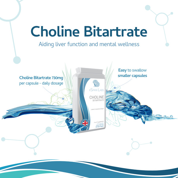 Xspanlabs Choline Bitartrate 730mg – 120 capsules
