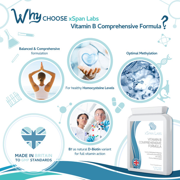 Xspanlabs Vitamin B Comprehensive Formula 90 capsules