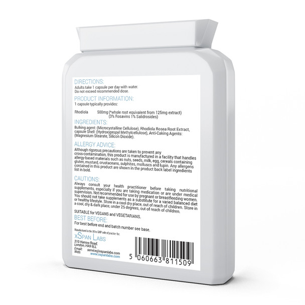 Xspanlabs Rhodiola – 60 capsules