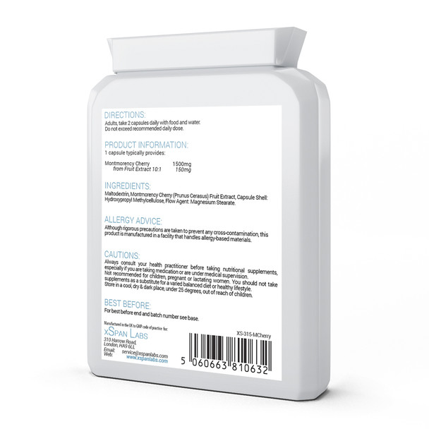 Xspanlabs Montmorency Cherry 1500mg 90 Capsules