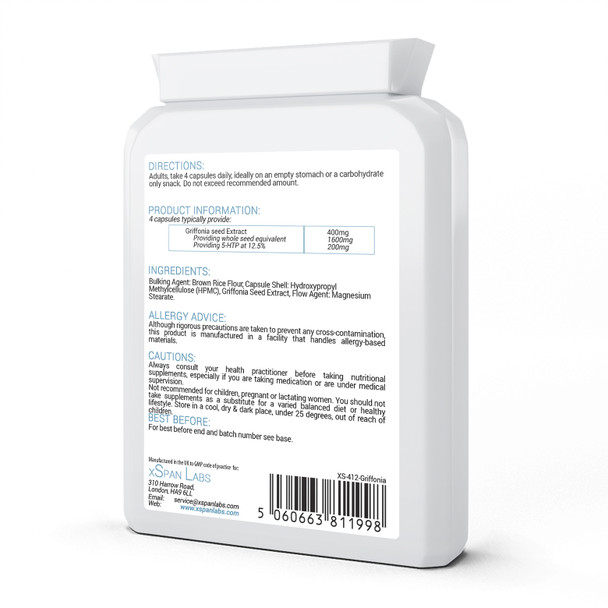 Xspanlabs Griffonia Seed Extract 90 Capsules