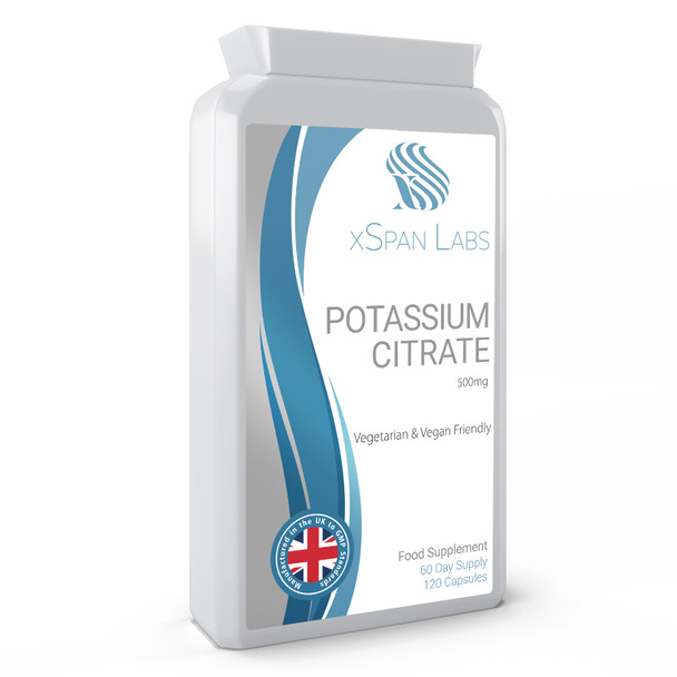 Xspanlabs Potassium Citrate 1000mg - Daily dose , 120 Capsules