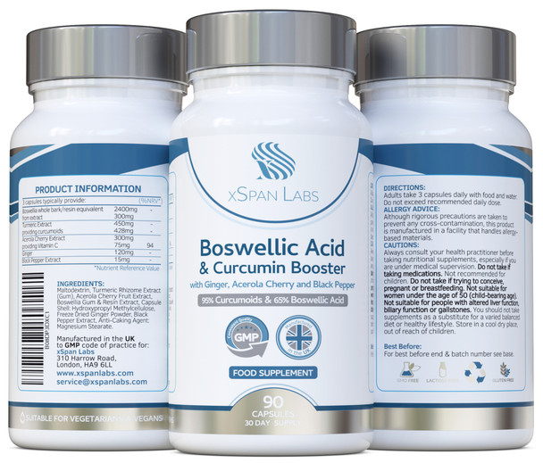 Xspanlabs Boswellic Acid & Curcumin Booster Complex