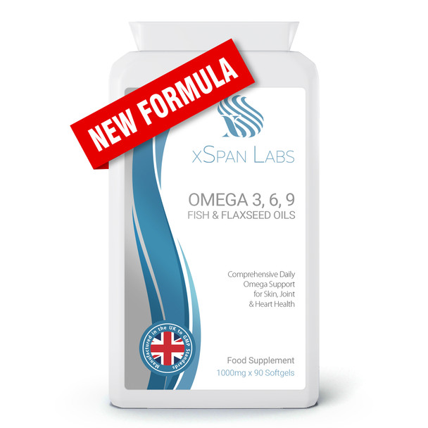 Xspanlabs Omega 3, 6 & 9 Fish & Flaxseed Oil 90 capsules