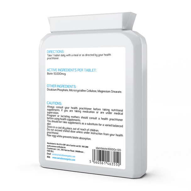 Xspanlabs Biotin (as 100% D-Biotin) 10,000 mcg 120 Tablets