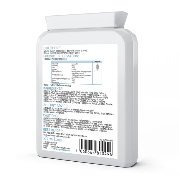 Xspanlabs MacuBoost All-in-One Formula 60 Capsules