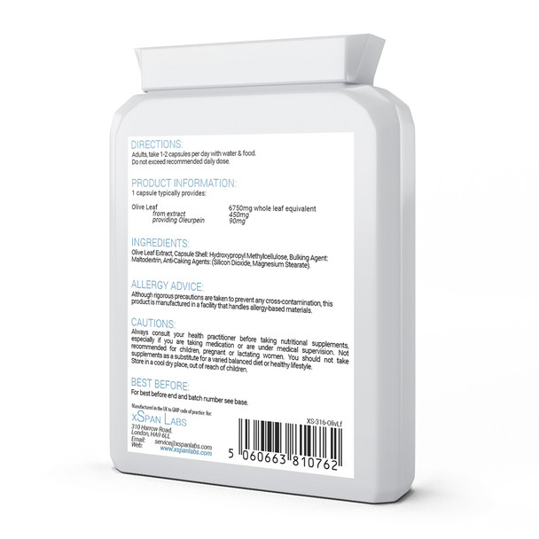 Xspanlabs Olive Leaf Extract 6750mg 60 capsules