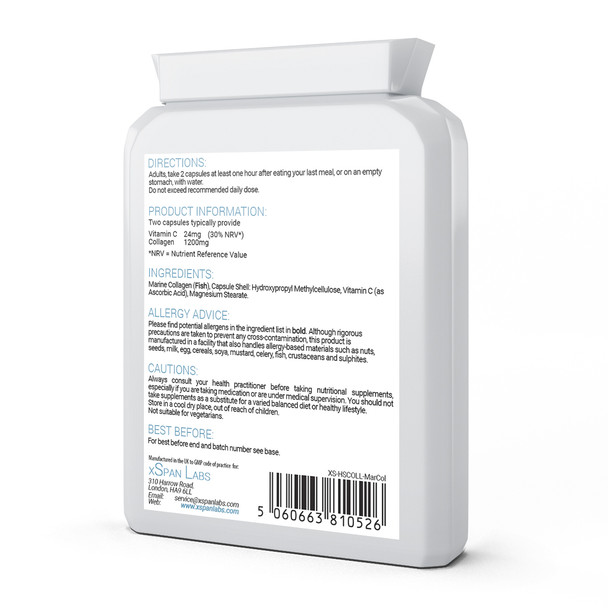Xspanlabs Marine Collagen Type 1 600mg - 60 capsules