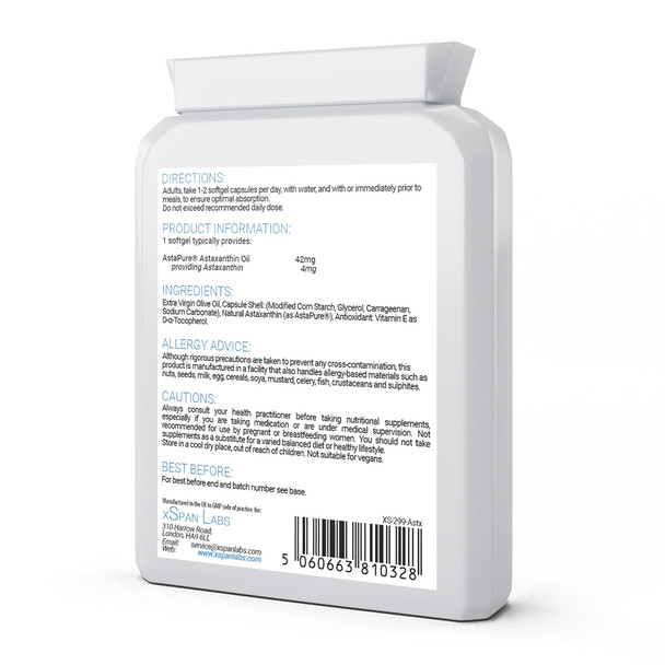 Xspanlabs Astaxanthin Oil 42mg 60 capsules